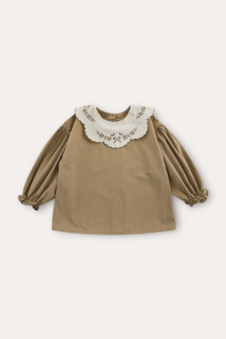 Loniya Blouse | Brown Gray