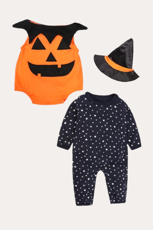 Halloween Pumpkin Costume Set | Black Orange