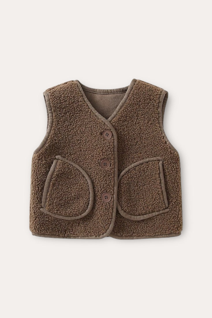 Bear Wool Vest | Brown