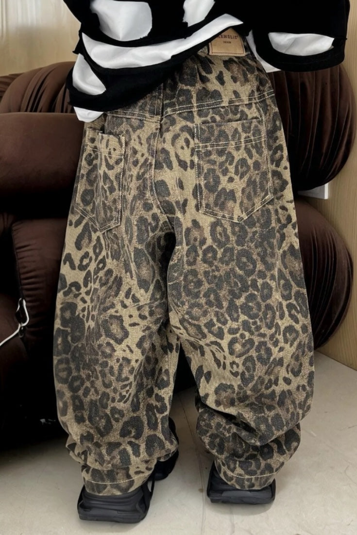 Leopard Trousers | Brown