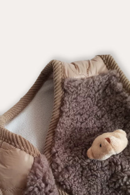 Teddy Bear Wool Vest | Beige