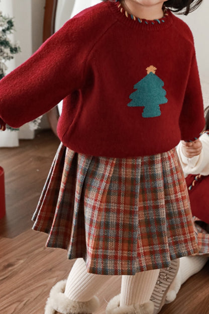 Pine Tree Sweater | Red