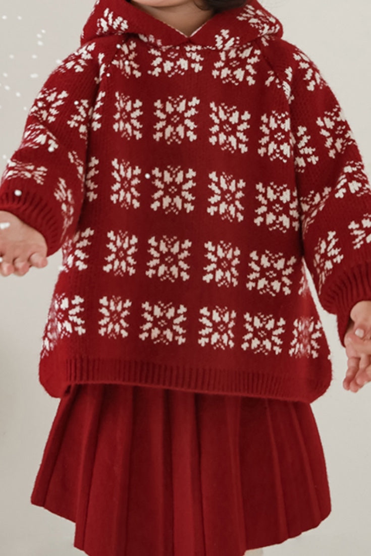 Snowflakes Sweater | Red