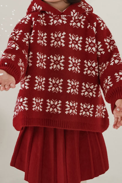 Snowflakes Sweater | Red