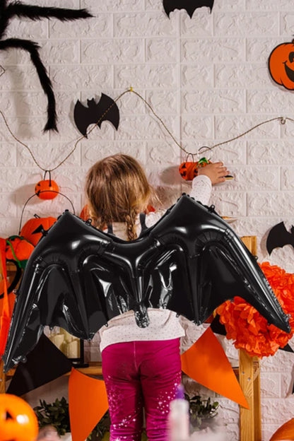 Halloween Bat Wings Aluminum Film Balloon | Black