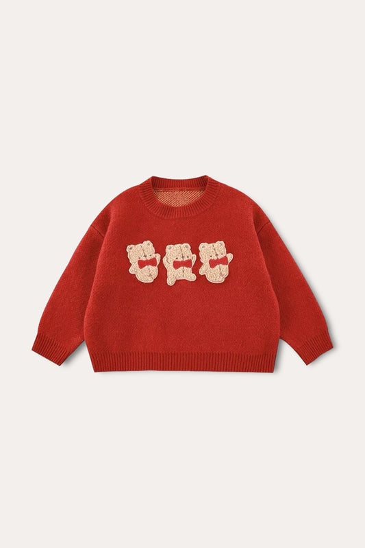 Teddy Bear Sweater | Red