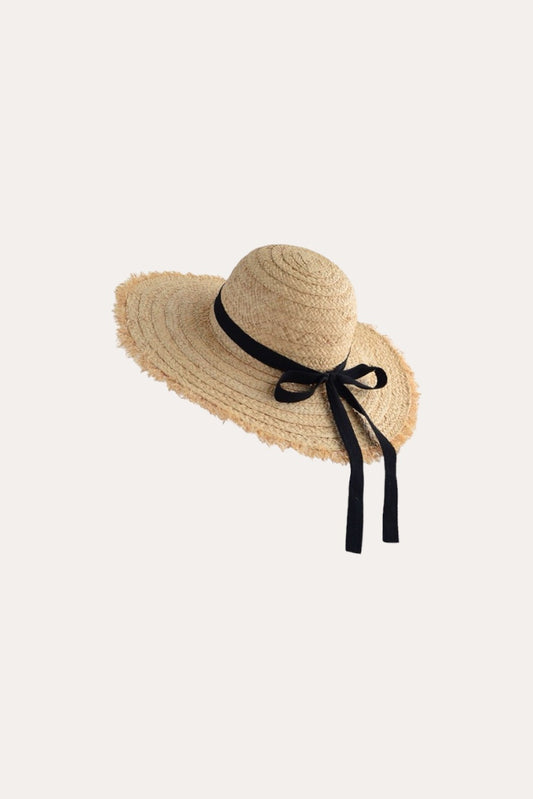 Valoni Straw Hat | Black