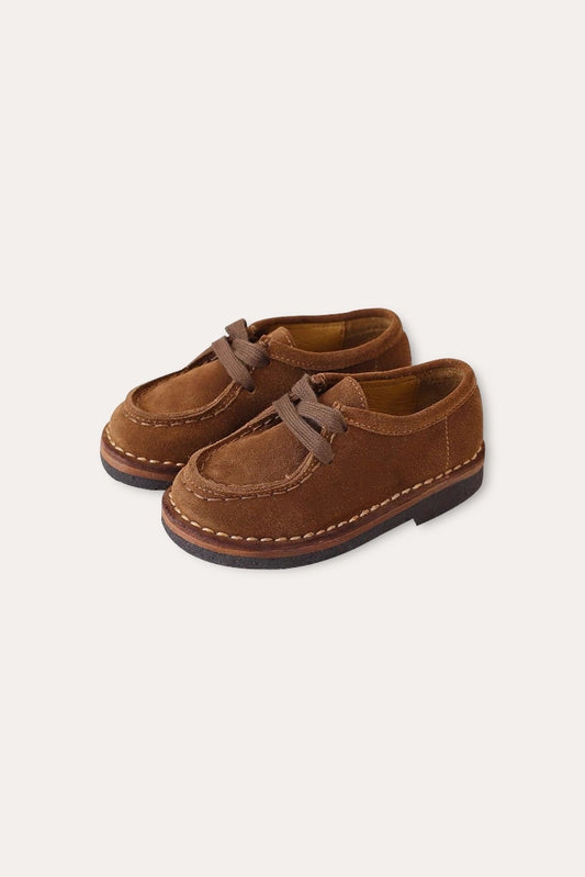 Moc Toe Suede Ankle Shoes | Brown