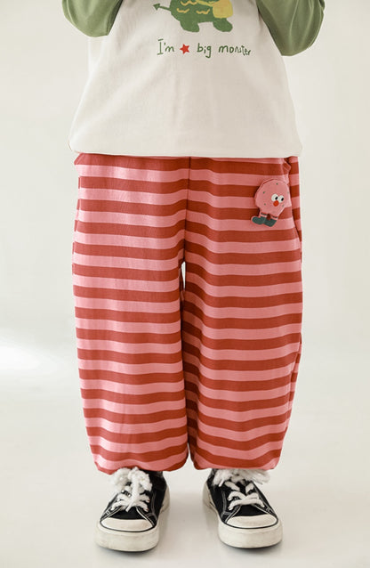 Cookies Stripes Sweatpants | Pink