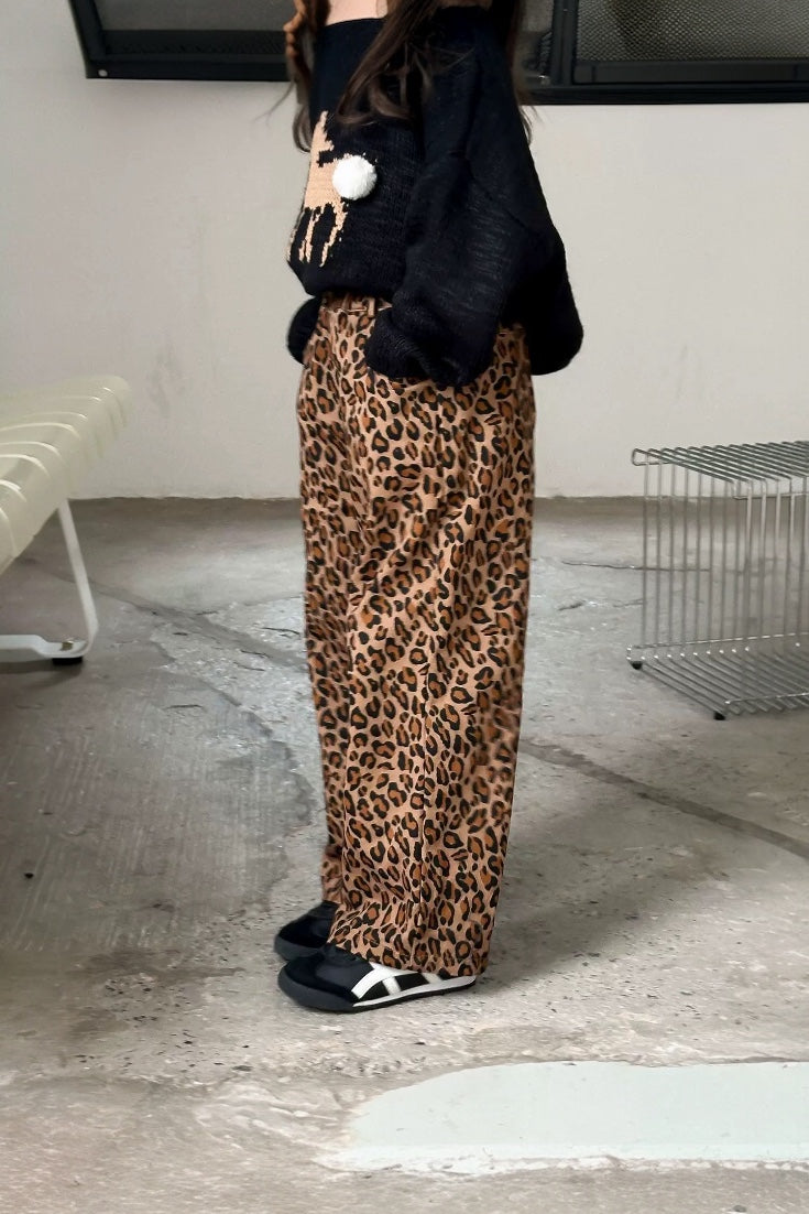 Leopard Trousers | Brown