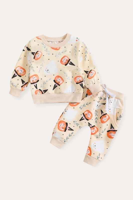 Pumpkin Set Pyjamas | Beige