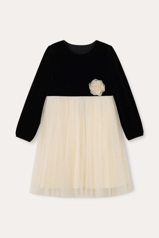 Mont Dress | Black Beige