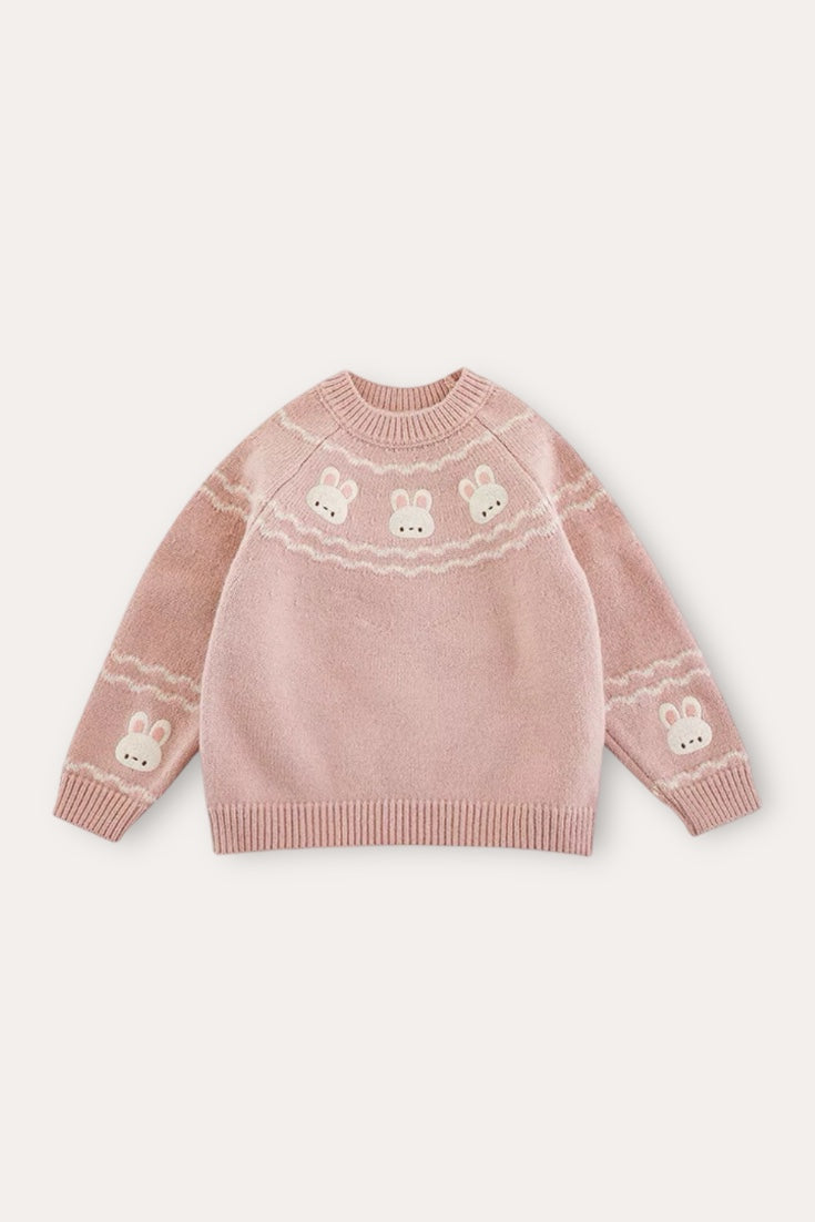 Teddy Bunny Sweater | Pink