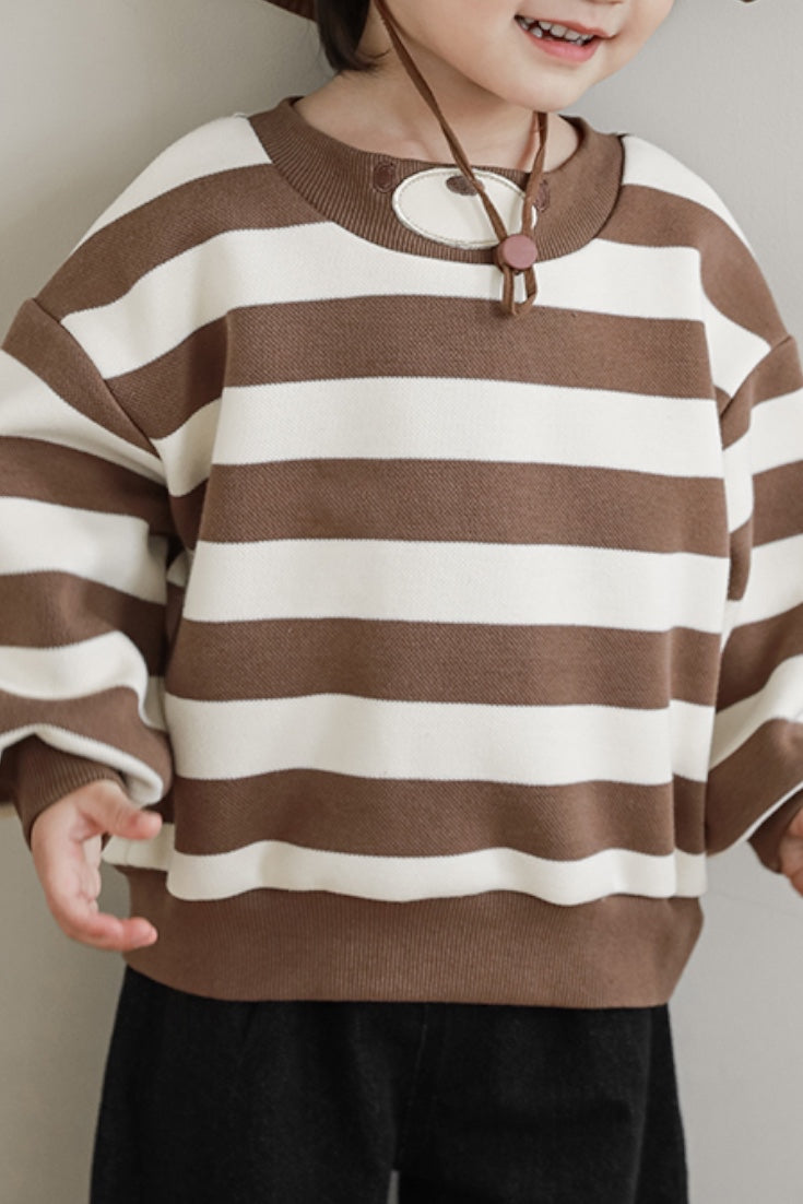 Morris Striped Sweatshirt | Brown
