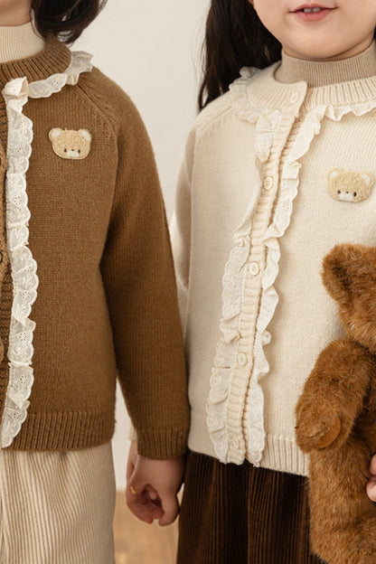 Bear Cardigan | Khaki