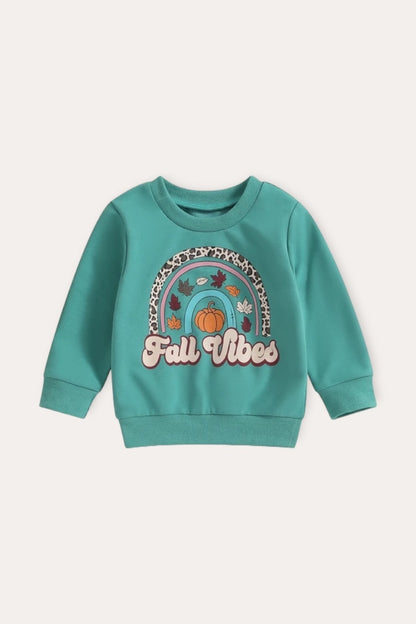 Fall Vibes Sweatshirt | Light Sea Green