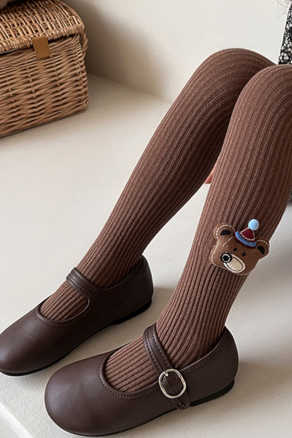 Teddy Bear Tights | Khaki