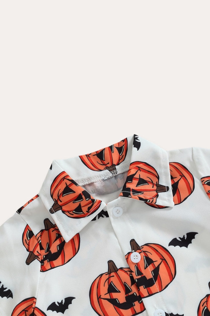 Pumpkin Set Shirt | White