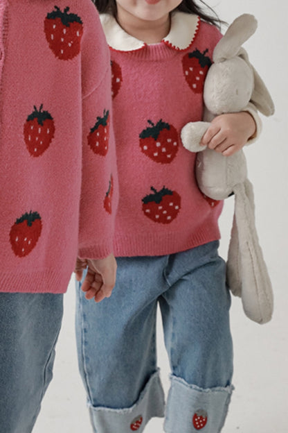 Strawberry Cardigan | Mutrd Pink