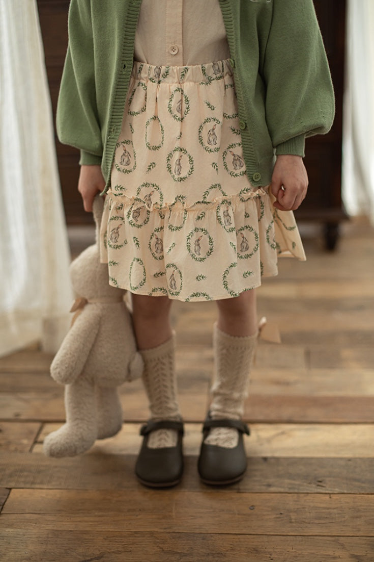 Britta Rabbit Skirt| Beige