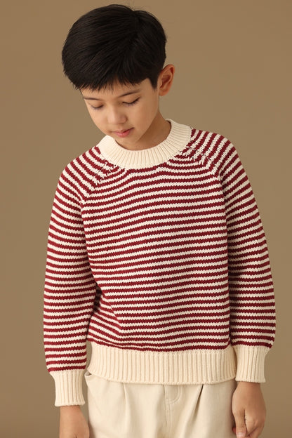 Dante Striped Sweaters | Beige Red