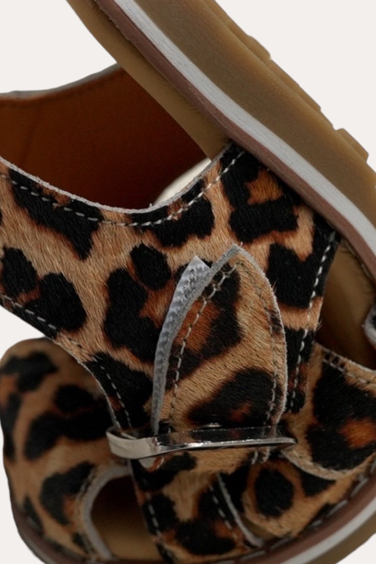 Leopard Sandals | Brown