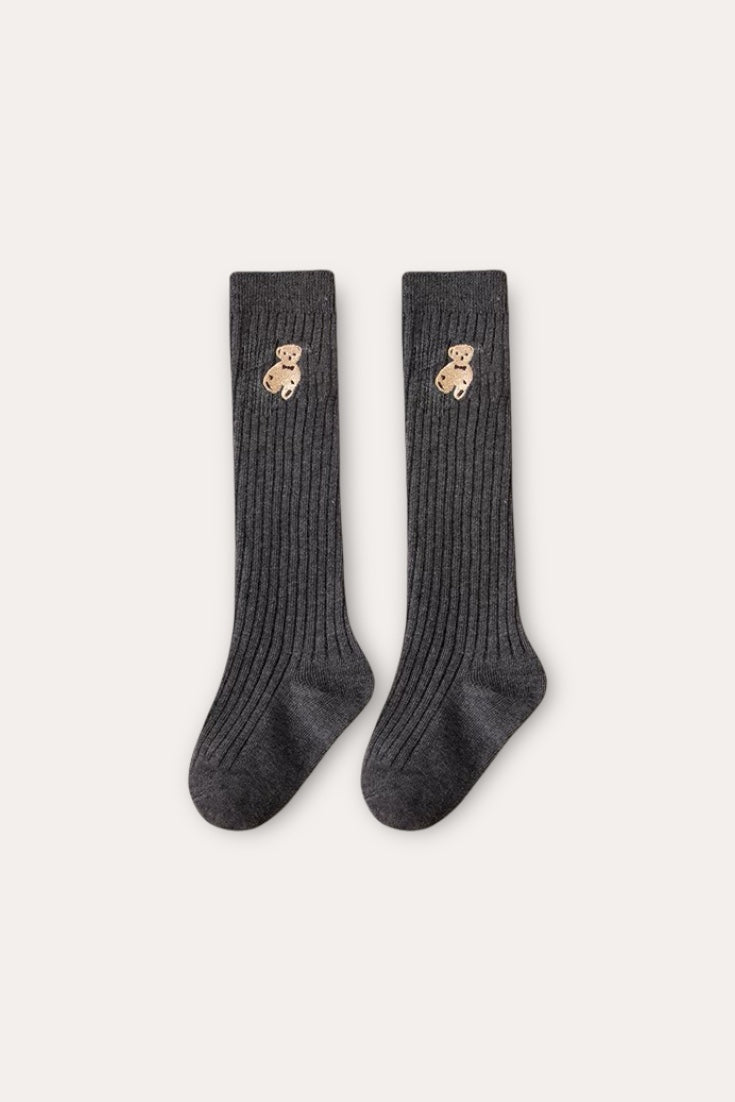 Teddy Bear Socks | Dark Gray