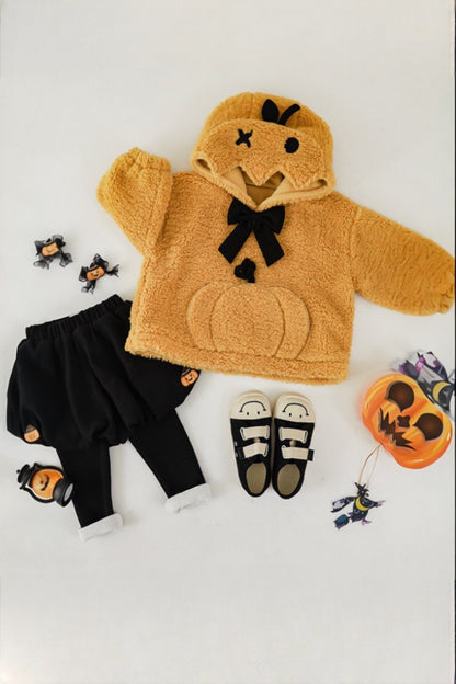 Pumpkin Teddy Sweatshirt | Yellow