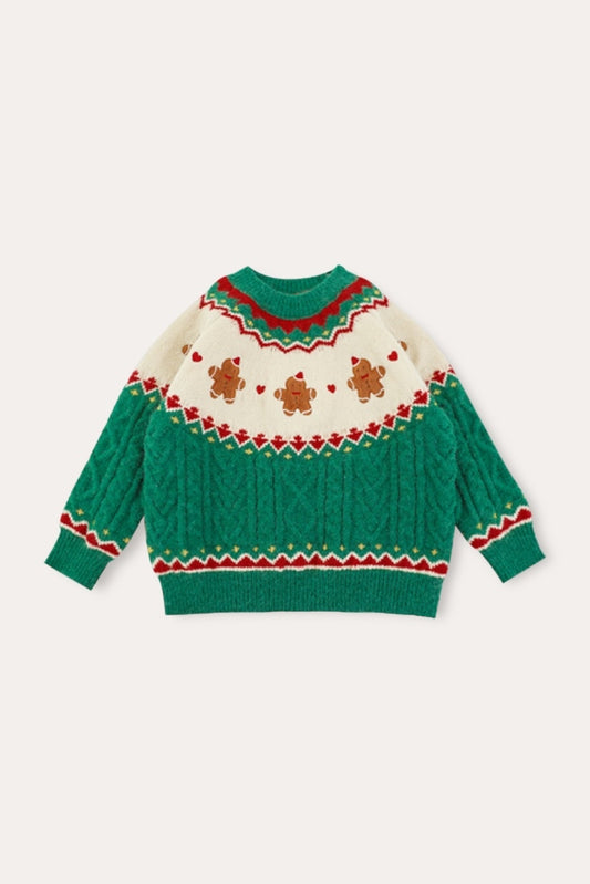 Gingerbread Man Sweater | Green 