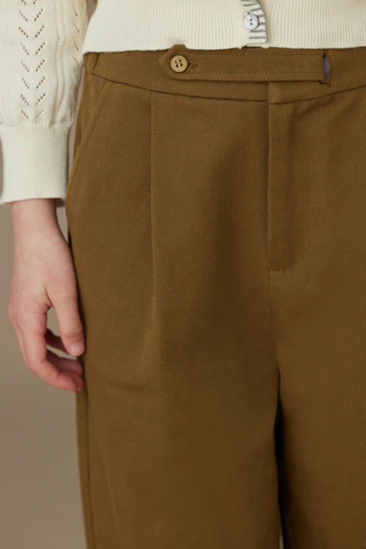 Krimm Trousers | Yellowish Brown