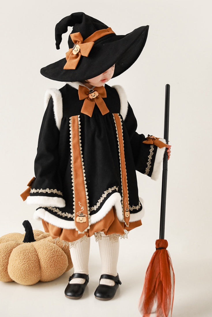 Pumpkin Drees And Hat | Black Orange