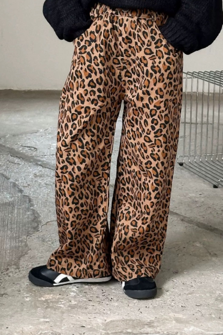 Leopard Trousers | Brown