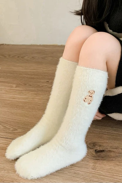 Teddy Bear Socks | Beige