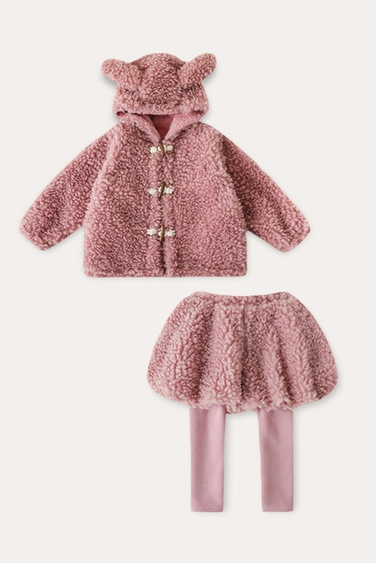 Huffy Teddy Set Jacket | Pink