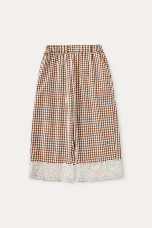 Lele plaid Trousers | Brown