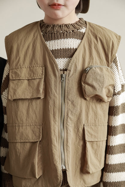 Dyla Gilet | Dull Brown