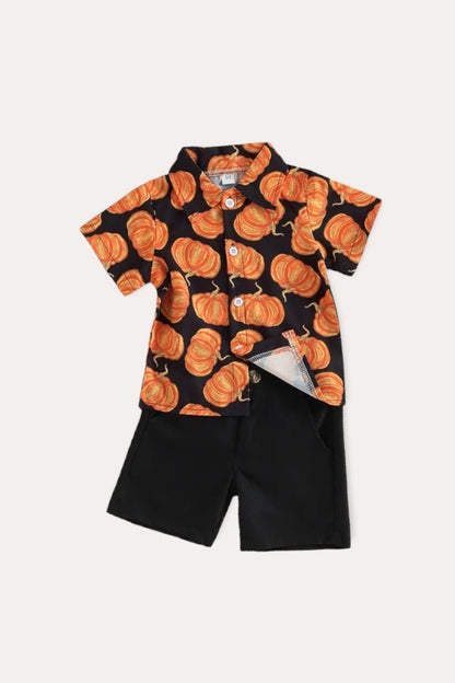 Pumpkin Set Shirt | Orange Black