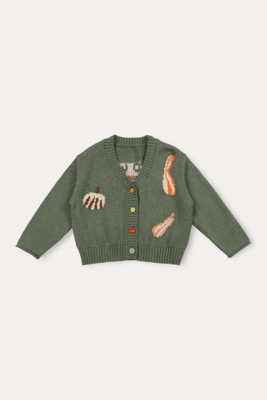 Growup Pumpkin Cardigan | Green