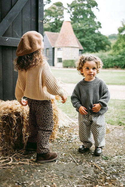 Leopard Trousers | Khaki