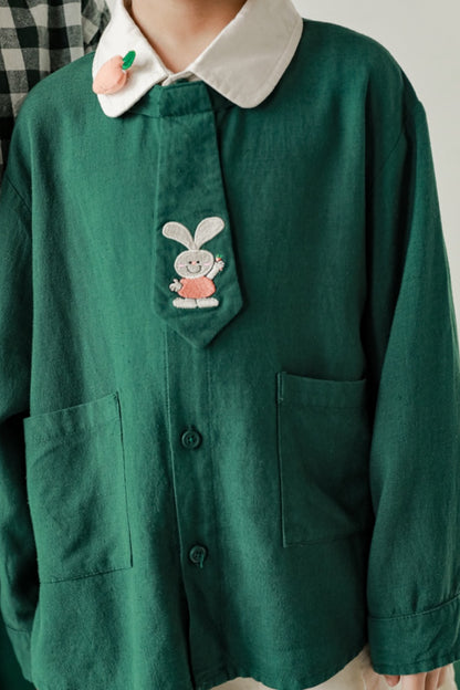 Rabbit And Carrot Shirt | Green