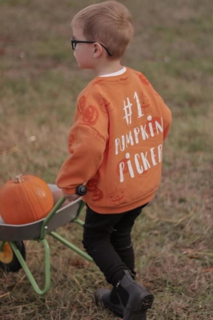 Pumpkin Picker Sweatshirt | Orange