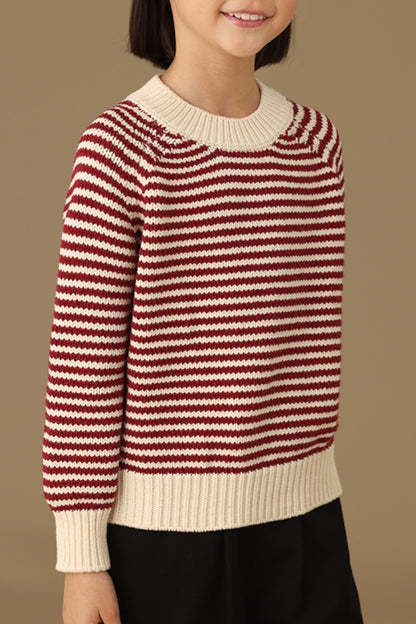 Dante Striped Sweaters | Beige Red