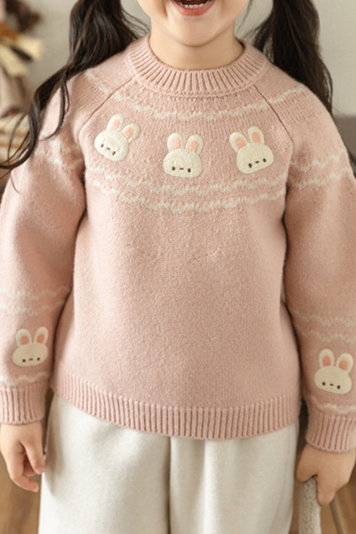 Teddy Bunny Sweater | Pink