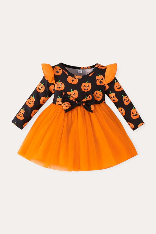 Pumpkin Dress | Black Orange