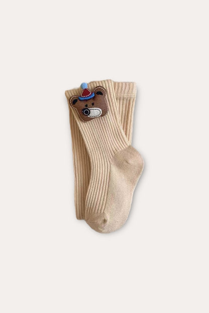 Teddy Bear Tights | Khaki