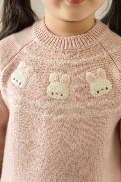 Teddy Bunny Sweater | Pink