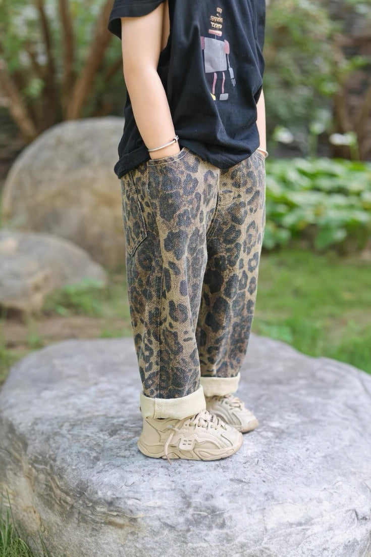 Leopard Trousers | Brown