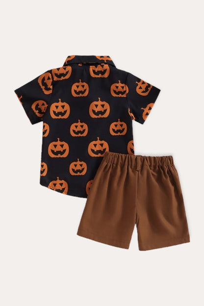 Pumpkin Set Shirt | Black Brown