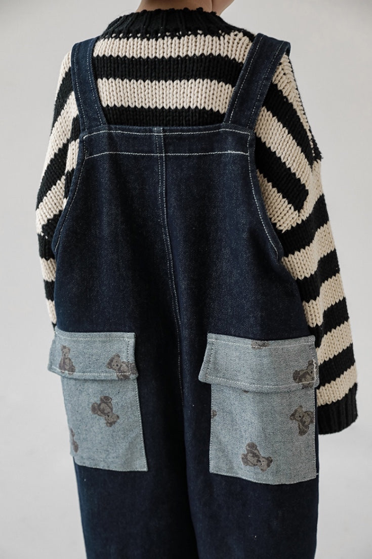 Pou Denim Jumpsuit | Navy