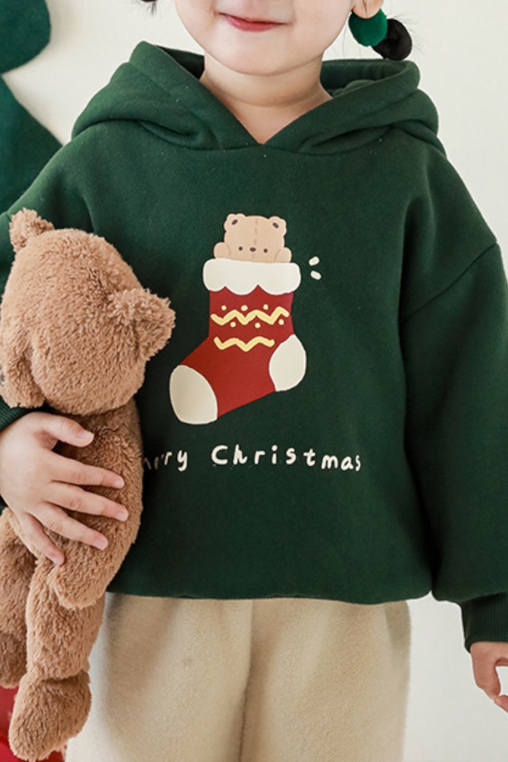 Merry Christmas Sweatshirt | Dark Green